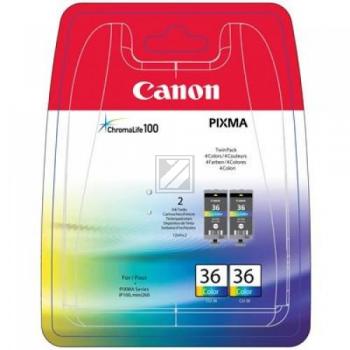 ORIGINAL Canon Multipack mehrere Farben CLI-36 Twin 1511B018 2 Tintenpatronen CLI-36