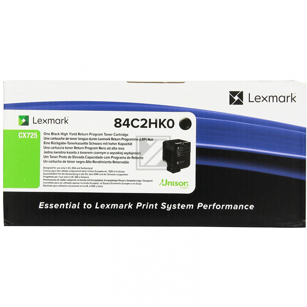 ORIGINAL Lexmark Toner Schwarz 84C2HK0 ~25000 Seiten Rückgabe-Druckkassette, hohe Kapazität