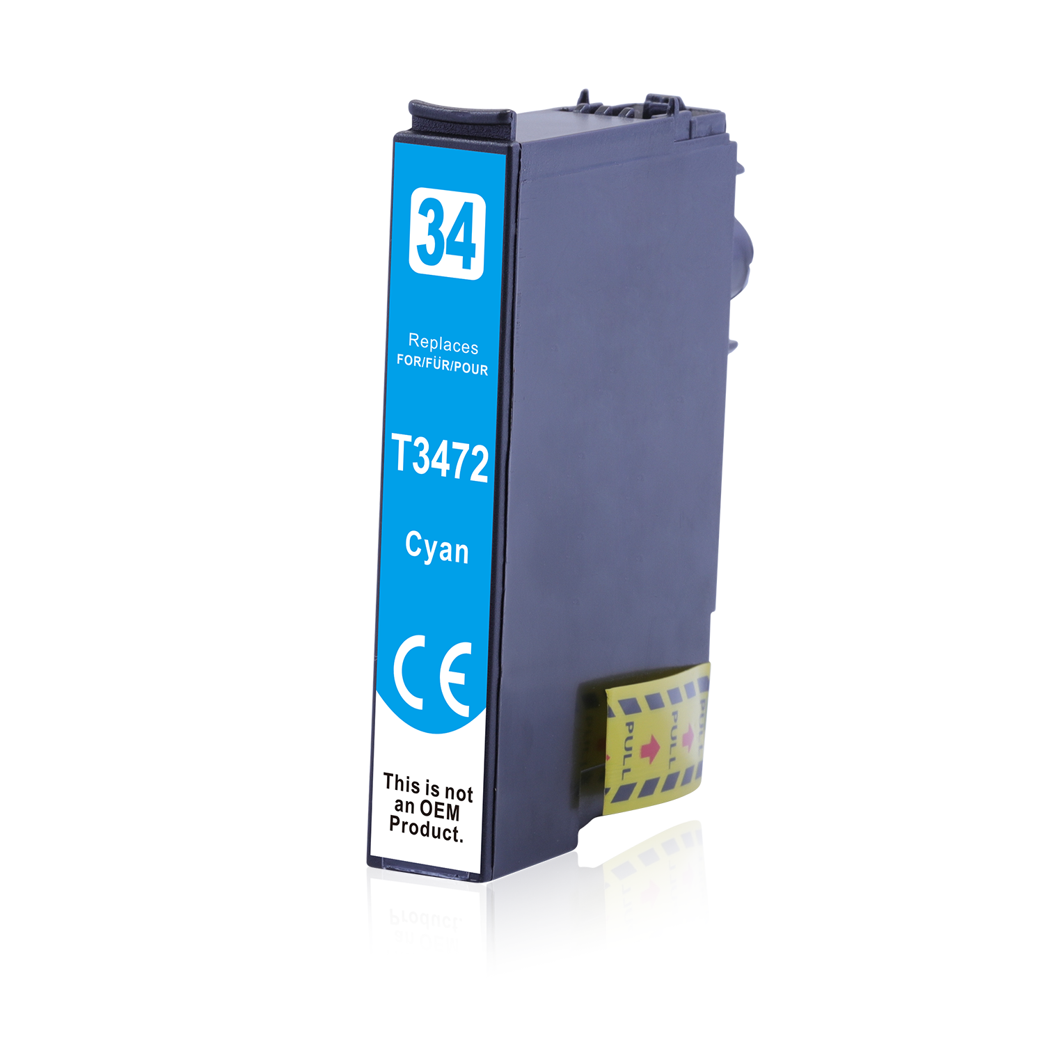EuroCartridge kompatibel Tintenpatrone Cyan EuroT3472 T3472 ~950 Seiten kompatibel  : DIE Alternative, Top Qualität, volle Funktionsfähigkeit - kompatibel mit Epson T3472 (C13T34724010)