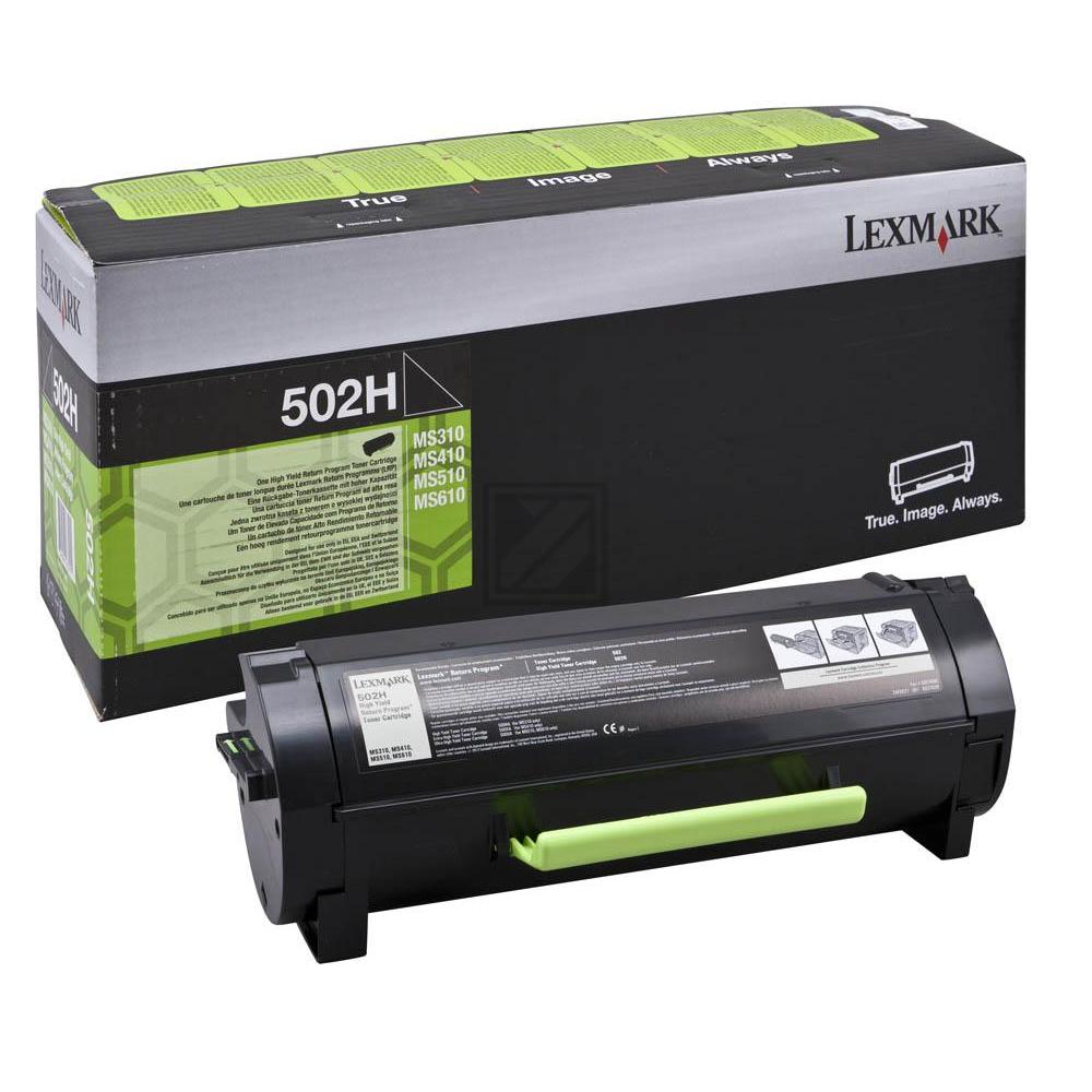 ORIGINAL Lexmark Toner Schwarz 502H 50F2H00 ~5000 Seiten Rückgabe-Druckkassette