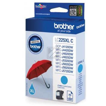 ORIGINAL Brother Tintenpatrone Cyan LC225XLC LC-225XL ~1200 Seiten 11,8ml