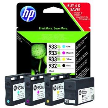 ORIGINAL HP Multipack Schwarz / Cyan / Magenta / Gelb C2P42AE 932 XL + 933 XL 4 Tintenpatronen: CN053AE (932 XL) + CN054AE (933 XL) + CN055AE (933 XL) + CN056AE (933 XL)