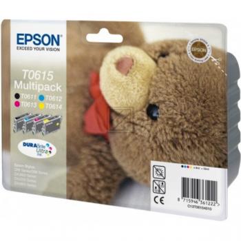 ORIGINAL Epson Multipack Schwarz / Cyan / Magenta / Gelb C13T06154010 T0615 4 Tintenpatronen: T0611 + T0612 + T0613 + T0614