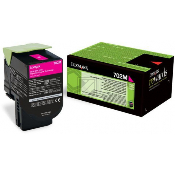 ORIGINAL Lexmark Toner Magenta 702M 70C20M0 ~1000 Seiten Rückgabe-Druckkassette