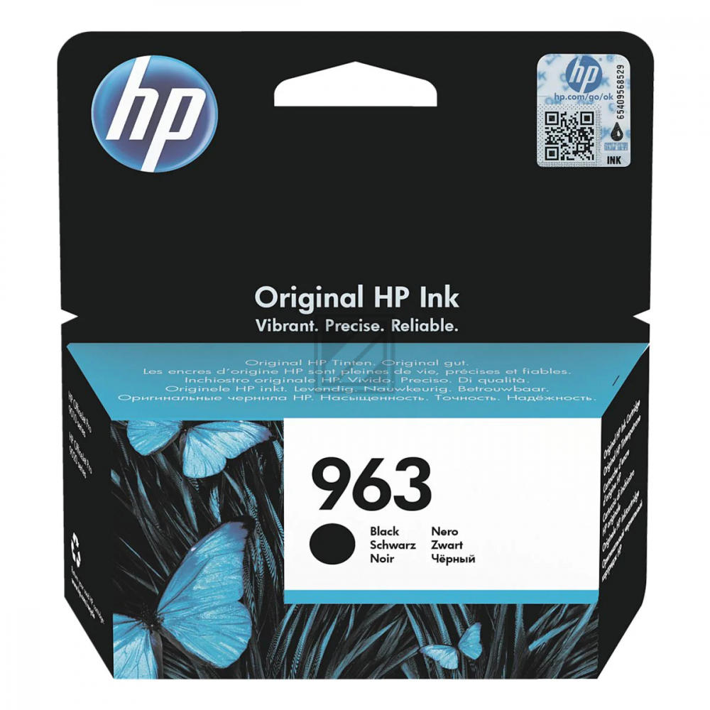 ORIGINAL HP Tintenpatrone Schwarz 3JA26AE 963 ~1000 Seiten