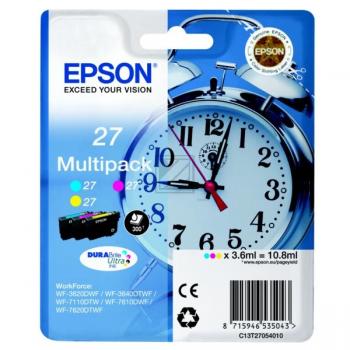 ORIGINAL Epson Multipack Cyan / Magenta / Gelb C13T27054012 T2705