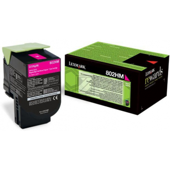 ORIGINAL Lexmark Toner Magenta 802HM 80C2HM0 ~3000 Seiten Rückgabe-Druckkassette