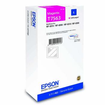 ORIGINAL Epson Tintenpatrone Magenta C13T756340 T7563 ~1500 Seiten 14ml