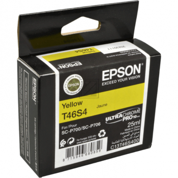 ORIGINAL Epson Tintenpatrone Gelb C13T46S400 T46S4 25ml Ultrachrome® Pro10