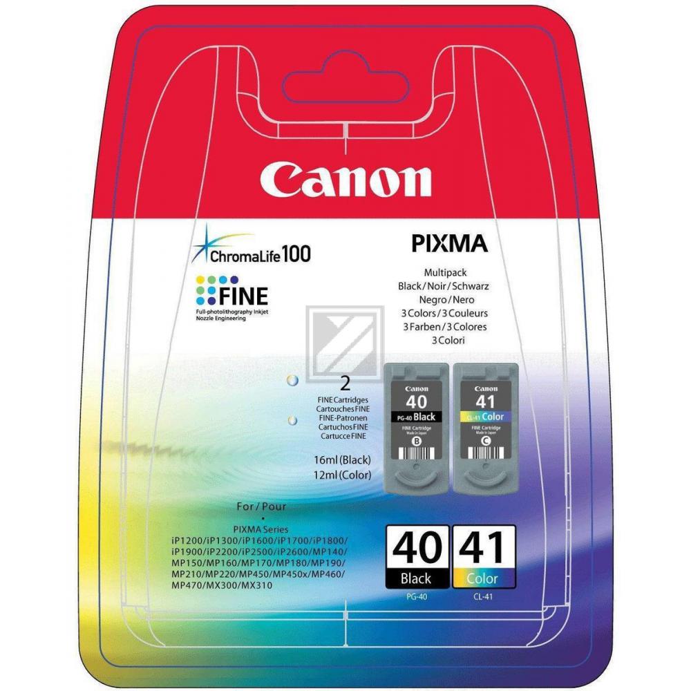 ORIGINAL Canon Multipack Schwarz / mehrere Farben PG-40 + CL-41 0615B043 PG-40 + CL-41
