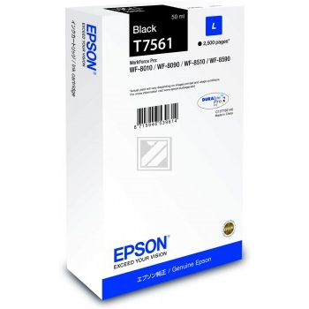 ORIGINAL Epson Tintenpatrone Schwarz C13T756140 T7561 ~2500 Seiten 50ml