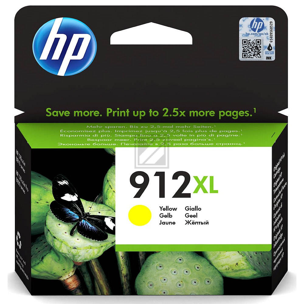 ORIGINAL HP Tintenpatrone Gelb 3YL83AE 912 XL ~825 Seiten