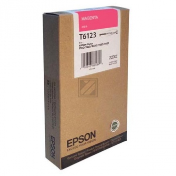 ORIGINAL Epson Tintenpatrone Magenta C13T612300 T6123 220ml