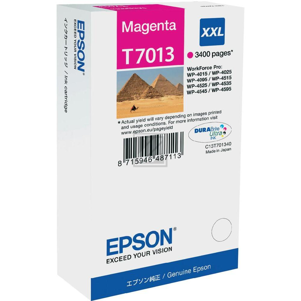 ORIGINAL Epson Tintenpatrone Magenta C13T70134010 T7013 ~3400 Seiten XXL
