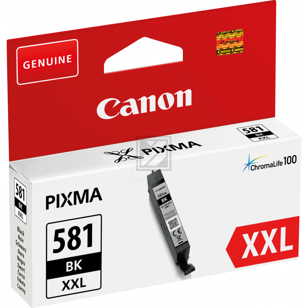 ORIGINAL Canon Tintenpatrone Schwarz CLI-581bk XXL 1998C001 ~6360 Seiten 11,7ml