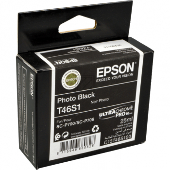 ORIGINAL Epson Tintenpatrone Schwarz (Foto) C13T46S100 T46S1 25ml Ultrachrome® Pro10