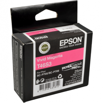ORIGINAL Epson Tintenpatrone Magenta C13T46S300 T46S3 25ml Ultrachrome® Pro10