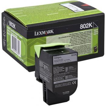 ORIGINAL Lexmark Toner Schwarz 802K 80C20K0 ~1000 Seiten Rückgabe-Druckkassette