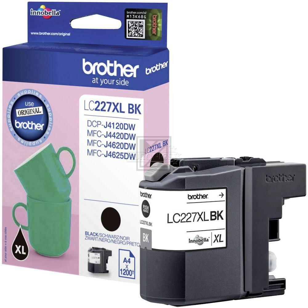 ORIGINAL Brother Tintenpatrone Schwarz LC227XLBK LC-227XL ~1200 Seiten 25ml