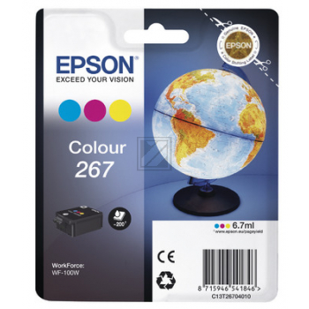 ORIGINAL Epson Tintenpatrone mehrere Farben C13T26704010 T267 ~200 Seiten 6,7ml