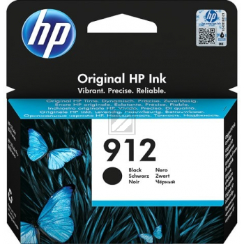 ORIGINAL HP Tintenpatrone Schwarz 3YL80AE 912 ~300 Seiten