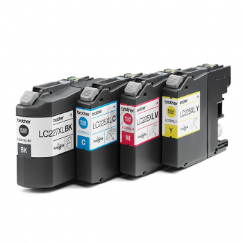 ORIGINAL Brother Multipack Schwarz / Cyan / Magenta / Gelb LC-225XL-LC-227XL LC227XLVALBPDR 4 Tintenpatronen: LC-227XLBK + LC-225XLC + LC-225XLM+ LC-225XLY