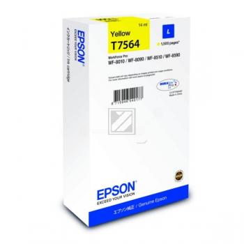 ORIGINAL Epson Tintenpatrone Gelb C13T756440 T7564 ~1500 Seiten 14ml