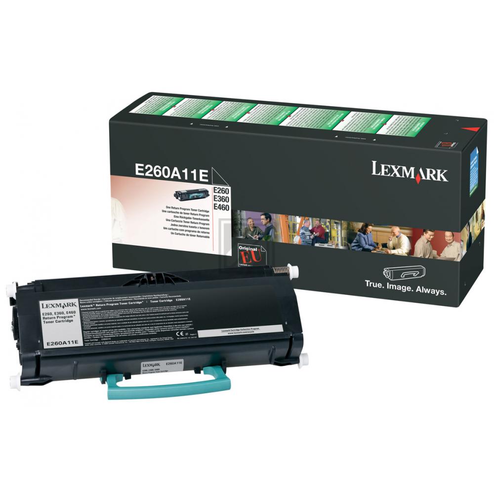 ORIGINAL Lexmark Toner Schwarz E260A11E ~3500 Seiten